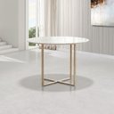 Ver imagem 5 de Mesa Victoria Dc Rd. 0,90 MDF c/Vidro - Champ - Ofw
