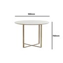 Ver imagem 3 de Mesa Victoria Dc Rd. 0,90 MDF c/Vidro - Champ - Ofw
