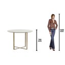 Ver imagem 4 de Mesa Victoria Dc Rd. 0,90 MDF c/Vidro - Champ - Ofw