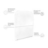Cabeceira Estofada Solteiro Alana 90cm Courino Branco - 3