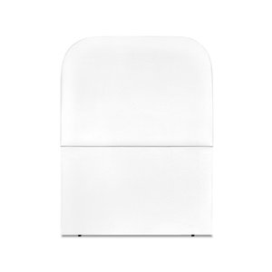 Cabeceira Estofada Solteiro Alana 90cm Courino Branco