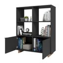 Ver imagem 4 de Estante Livreiro 2 Portas 4 Nichos Nomad Appunto