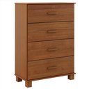 Ver imagem 1 de Cômoda Quarto 79cm 4 Gavetas Madeira Maciça Lone Castanho F07 - Mpozenato