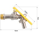 Ver imagem 2 de Torneira de Metal com Porta Cadeado para Jardim Quintal Tanque 1/2" | Hayom