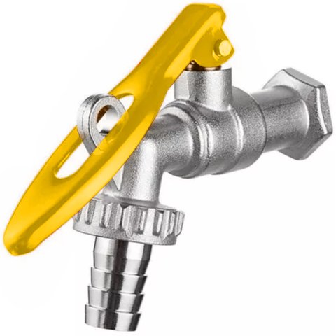 Torneira de Metal com Porta Cadeado para Jardim Quintal Tanque 1/2" | Hayom