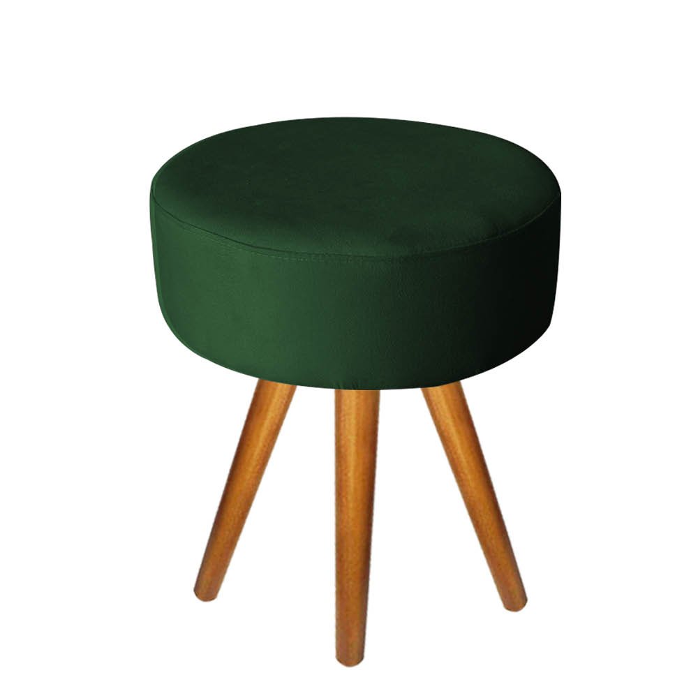 Kit 1 Namoradeira e 2 Poltronas Nina Com Rodapé e 1 Puff Sófia Suede Verde - Móveis Mafer - 5