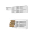 Ver imagem 4 de Armário de Cozinha Completa 100% Mdf 260cm Branco/nogueira Celeste Kappesberg