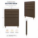 Ver imagem 7 de Cabeceira para Cama Solteiro Estofada ,088 Mts Iza Vilajo: Suede Marrom