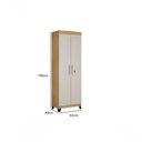 Ver imagem 3 de Armario Multiuso Asteca 2 Portas com Chave Valdemoveis Cinamomo-off White