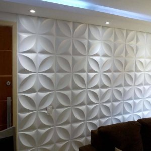 Kit de 22 Placas Decorativa 3D Revestimento Modelo Primavera Rendimento 5,5M²