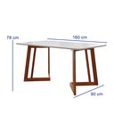 Ver imagem 4 de Conjunto Sala de Jantar Madeira Maciça com Vidro 6 Cadeiras Califórnia Marrom/Caramelo