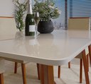 Ver imagem 6 de Conjunto Sala de Jantar Madeira Maciça com Vidro 6 Cadeiras Califórnia Marrom/Caramelo