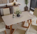 Ver imagem 7 de Conjunto Sala de Jantar Madeira Maciça com Vidro 6 Cadeiras Califórnia Marrom/Caramelo