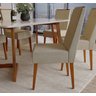Conjunto Sala De Jantar Madeira Maciça Com Vidro 6 Cadeiras Califórnia  - 5