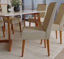 Ver imagem 5 de Conjunto Sala de Jantar Madeira Maciça com Vidro 6 Cadeiras Califórnia Marrom/Caramelo