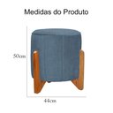 Ver imagem 5 de Poltrona Balanço c/ Puff Melinda Linho Azul