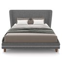 Ver imagem 6 de Cama Queen 160cm com Cabeceira Many P02 Linho Cinza - Mpozenato