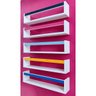 Kit 2 Prateleiras de Livros Criança Nicho de Parede Livreiro Colorido 55cm:AMARELO - 5