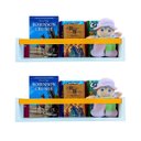 Ver imagem 1 de Kit 2 Prateleiras de Livros Criança Nicho de Parede Livreiro Colorido 55cm:AMARELO