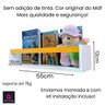 Kit 2 Prateleiras de Livros Criança Nicho de Parede Livreiro Colorido 55cm:AMARELO - 3