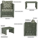 Ver imagem 5 de Mesa e 3 Poltronas Madri Corda Náutica Estofado 5 Trama Verde