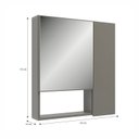 Ver imagem 3 de Espelheira para Banheiro 60cm x 65cm Rubi Cinza/Cimento