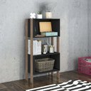 Ver imagem 1 de Estante 2 Nichos Rt 3092 Retrô Preto/Rústico
