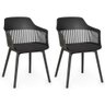 Kit 2 Cadeiras de Jantar Estofada Marcela - Preto - 1