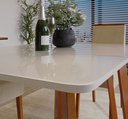 Ver mais imagens de Conjunto Sala de Jantar Mesa Madeira Maciça 4 Cadeiras Califórnia Marrom/Caramelo