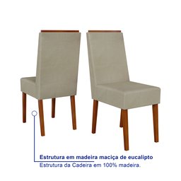 Conjunto Sala De Jantar Mesa Madeira Maciça 4 Cadeiras Califórnia  - 8