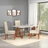 Conjunto Sala De Jantar Mesa Madeira Maciça 4 Cadeiras Califórnia  - 1