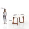Conjunto Sala De Jantar Mesa Madeira Maciça 4 Cadeiras Califórnia  - 6