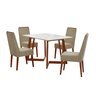 Conjunto Sala De Jantar Mesa Madeira Maciça 4 Cadeiras Califórnia  - 2