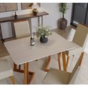 Ver imagem 7 de Conjunto Sala De Jantar Mesa Madeira Maciça 4 Cadeiras Califórnia