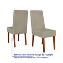 Ver imagem 5 de Conjunto Sala de Jantar Mesa Madeira Maciça 4 Cadeiras Califórnia Marrom/Caramelo