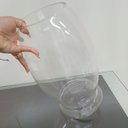 Ver imagem 2 de Vaso Decorativo de Vidro Transparente 40x25x25cm Enfeite Sala Mesa Estante
