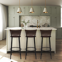 Ver imagem 6 de Kit 3 Banquetas para Cozinha Banco Alto Junco Argila Balcão Ilha Bancada Bares Piscina Área Gourmet