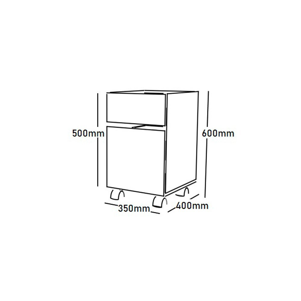 Mesa em L para Escritório 150cm com Gaveteiro Volante Cor:preto - 4