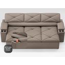 Ver imagem 5 de Sofá com Porta Copos Retrátil e Reclinável Pop 2,05m Velosuede Capuccino - Netsofas