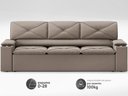 Ver imagem 4 de Sofá com Porta Copos Retrátil e Reclinável Pop 2,05m Velosuede Capuccino - Netsofas