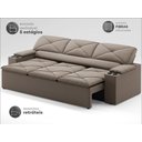 Ver imagem 3 de Sofá com Porta Copos Retrátil e Reclinável Pop 2,05m Velosuede Capuccino - Netsofas