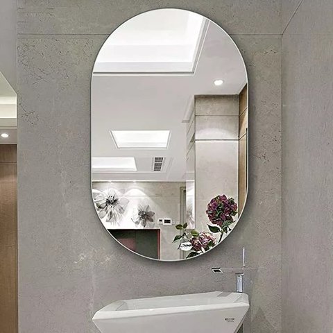 Espelho Decorativo Lapidado Oval 70x120cm Woodglass
