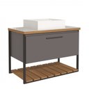 Ver imagem 3 de Gabinete para Banheiro com Cuba e Espelheira 80cm Palermo Espresso Móveis