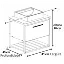 Ver imagem 4 de Gabinete para Banheiro com Cuba e Espelheira 80cm Palermo Espresso Móveis