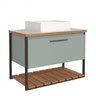 Gabinete para Banheiro com Cuba e Espelheira 80cm Palermo Espresso Móveis - 3
