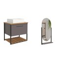 Ver imagem 2 de Gabinete para Banheiro com Cuba e Espelheira 60cm Palermo Espresso Móveis