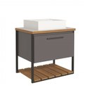 Ver imagem 3 de Gabinete para Banheiro com Cuba e Espelheira 60cm Palermo Espresso Móveis