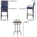 Ver imagem 2 de Mesa Bistrô e 2 Banquetas Roma Marrom Corda Náutica Estofado 10 Trama Original