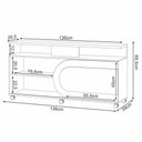 Ver imagem 4 de Rack para Sala de Estar TV 55 pol com Rodízios Batel B01 Cinamomo Off White - Lyam Decor