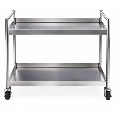 Carro Bandeja Duplo | 70 x 50 x 85 cm | Inox 430